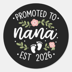 Zwangerschapsaankondiging bevorderd tot oma 2026  ronde sticker