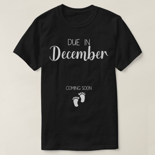 zwangerschapsaankondiging bij vrouwen in december t-shirt (Design voorkant)