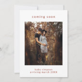 Zwangerschapsaankondiging binnenkort vakantie Kaar Feestdagenkaart (Voorkant)