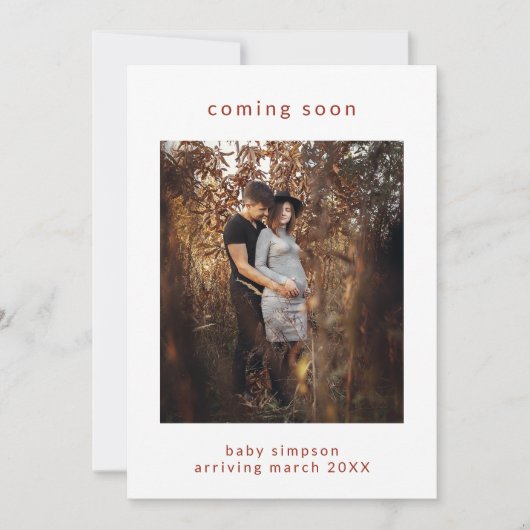 Zwangerschapsaankondiging binnenkort vakantie Kaar Feestdagenkaart (Voorkant)