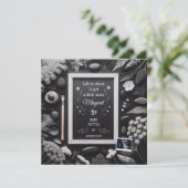 Zwangerschapsaankondiging Black Boho Theme Aankondiging (Staand voorkant)