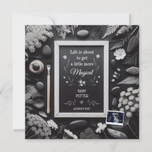 Zwangerschapsaankondiging Black Boho Theme Aankondiging