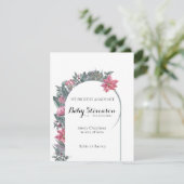 Zwangerschapsaankondiging bloemenkerstkaart feestdagenkaart (Staand voorkant)