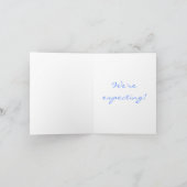 Zwangerschapsaankondiging Blue Baby Buggy Aankondiging (Binnen)