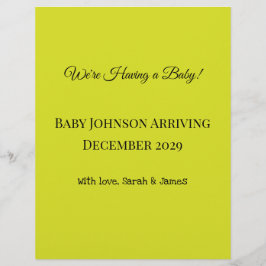 Zwangerschapsaankondiging! Briefhoofd