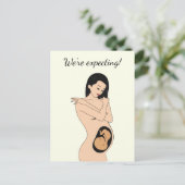Zwangerschapsaankondiging briefkaart (Staand voorkant)