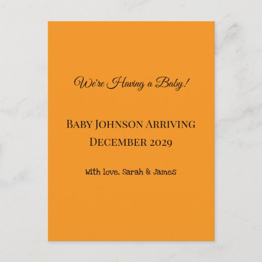 Zwangerschapsaankondiging! Briefkaart (Voorkant)