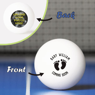 Zwangerschapsaankondiging Echografie Baby Foto Pingpongbal