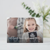 Zwangerschapsaankondiging Echografie Kerst Kaart (Staand voorkant)