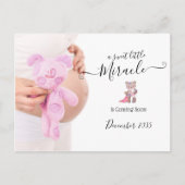 Zwangerschapsaankondiging Foto | mirakel Briefkaart (Voorkant)