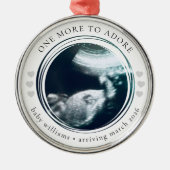 Zwangerschapsaankondiging Fotoherinnering Metalen Ornament (Voorkant)