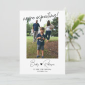 Zwangerschapsaankondiging Fotokaart Sjabloon (Staand voorkant)