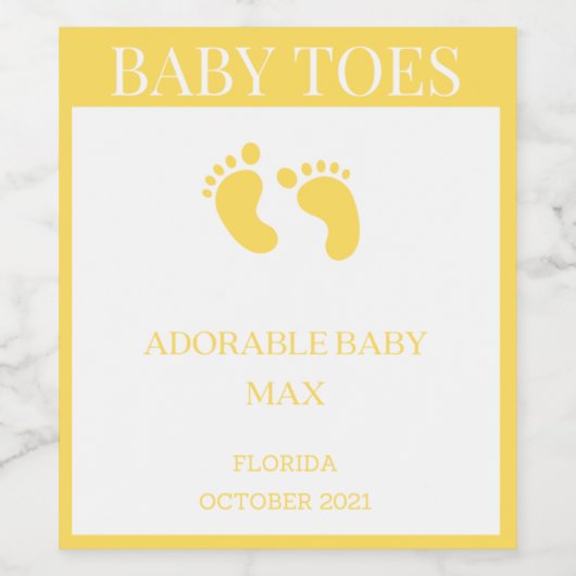 Zwangerschapsaankondiging Gepersonaliseerd wijnlab Wijn Etiket (Enkel label)