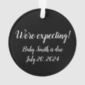 Zwangerschapsaankondiging Gepersonaliseerde Kerstm Ornament (achterkant)