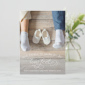 Zwangerschapsaankondiging 'Groeien met twee voetje Aankondiging (Staand voorkant)