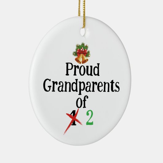 Zwangerschapsaankondiging Grootouders Keramisch Ornament (Rechts)