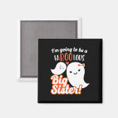 Zwangerschapsaankondiging grote zus Schattige spoo Magneet (Voorkant / Achterkant)