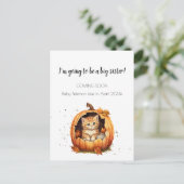 Zwangerschapsaankondiging Halloween Big Sister Briefkaart (Staand voorkant)