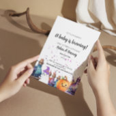 Zwangerschapsaankondiging Halloween Briefkaart