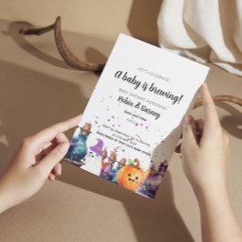 Zwangerschapsaankondiging Halloween Briefkaart