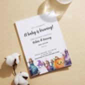 Zwangerschapsaankondiging Halloween Briefkaart