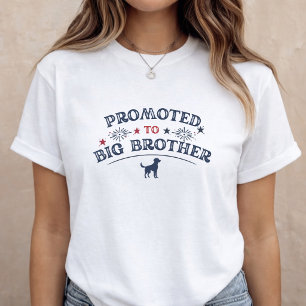 Zwangerschapsaankondiging Hond Oudere Broer 4 juli T-shirt