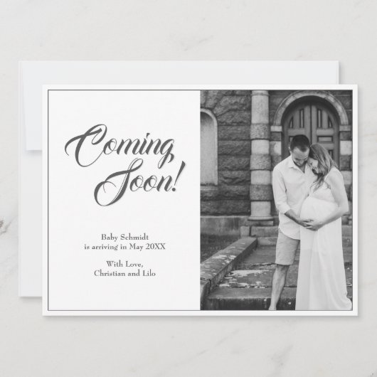 Zwangerschapsaankondiging in klassieke stijl (Voorkant)