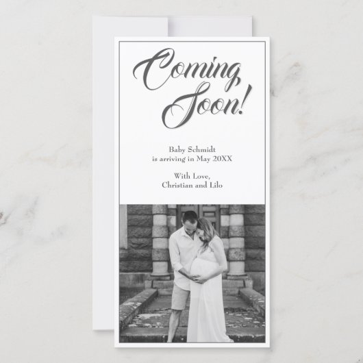 Zwangerschapsaankondiging in klassieke stijl (Voorkant)