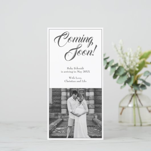 Zwangerschapsaankondiging in klassieke stijl (Staand voorkant)