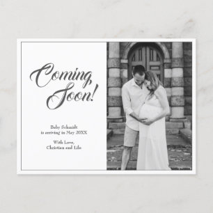 Zwangerschapsaankondiging in klassieke stijl feestdagenkaart