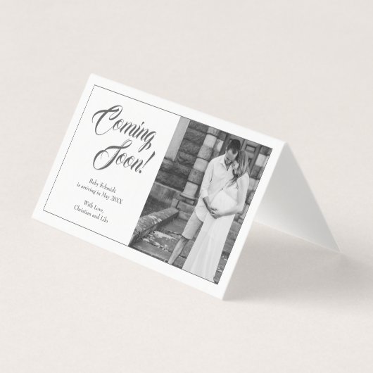 Zwangerschapsaankondiging in klassieke stijl kaart (Voorkant)