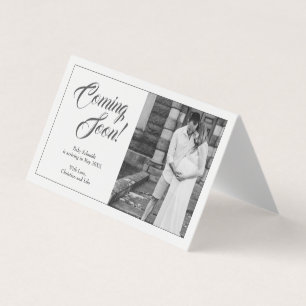 Zwangerschapsaankondiging in klassieke stijl kaart