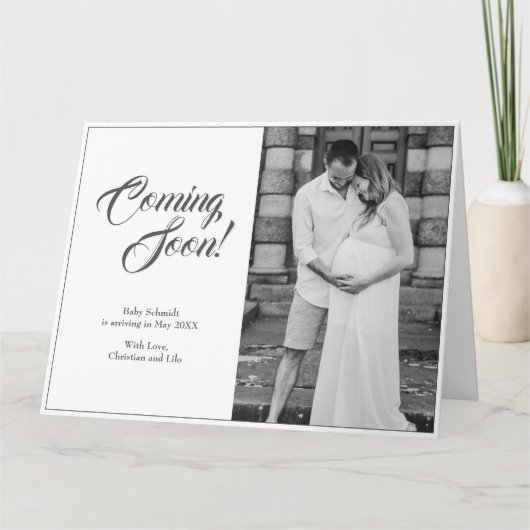 Zwangerschapsaankondiging in klassieke stijl kaart (Voorkant)