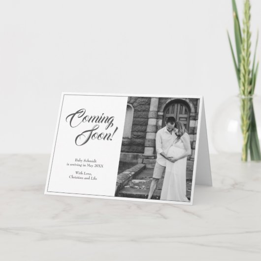 Zwangerschapsaankondiging in klassieke stijl kaart (Voorkant)