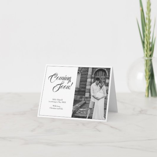 Zwangerschapsaankondiging in klassieke stijl kaart (Voorkant)