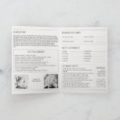 Zwangerschapsaankondiging in kleine krantenstijl kaart (Binnen)