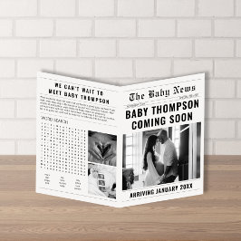 Zwangerschapsaankondiging in kleine krantenstijl kaart