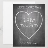 Zwangerschapsaankondiging in krijtbordstijl (Voorkant / Achterkant)