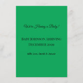 Zwangerschapsaankondiging! Informatiekaartje (Voorkant)