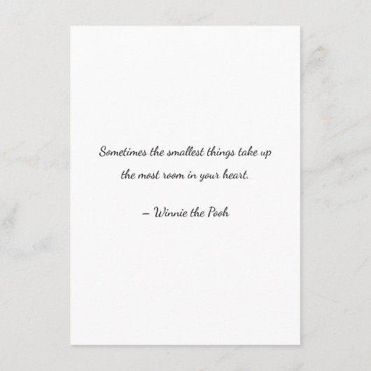 Zwangerschapsaankondiging! Informatiekaartje (Achterkant)