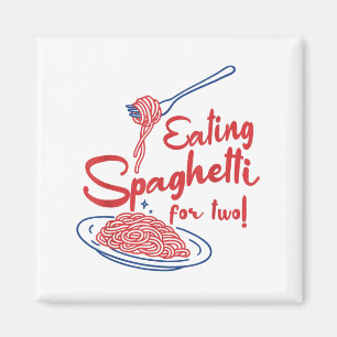 Zwangerschapsaankondiging Italiaanse moeder eet sp Magneet