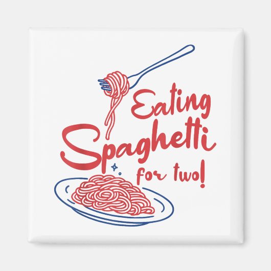 Zwangerschapsaankondiging Italiaanse moeder eet sp Magneet (Voorkant)