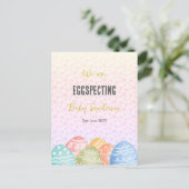 Zwangerschapsaankondiging Kaart, Eggspecting Aankondigingskaart (Staand voorkant)