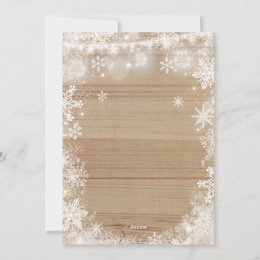 Zwangerschapsaankondiging Kerst Kaart Rustiek Lijs (Achterkant)