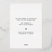 Zwangerschapsaankondiging Kerst Wenskaart Folie Feestdagenkaart (Achterkant)
