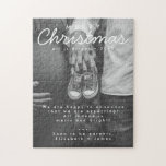 Zwangerschapsaankondiging Kerstfoto Legpuzzel<br><div class="desc">Zwangerschapsaankondiging Kerstfoto Jigsaw Puzzel.</div>