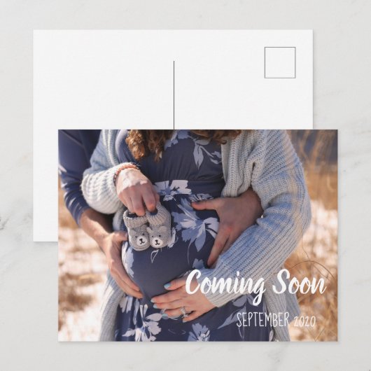Zwangerschapsaankondiging komt binnenkort Briefkaa Uitnodiging Briefkaart (Voorkant / Achterkant)