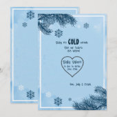 Zwangerschapsaankondiging koude winter aankondiging (Voorkant / Achterkant)