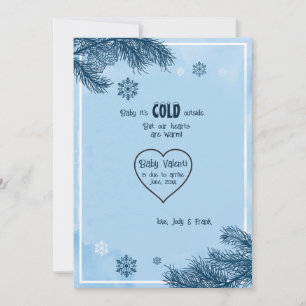 Zwangerschapsaankondiging koude winter aankondiging