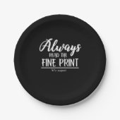 Zwangerschapsaankondiging Lees de fijne afdruk Papieren Bordje (Voorkant)